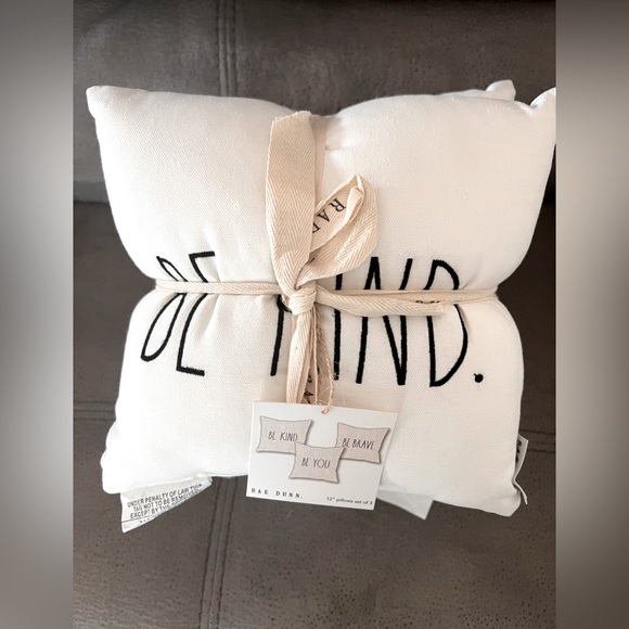 Rae Dunn Accents Rae Dunn Set Of 3 2 Mini Decorative Pillows Poshmark
